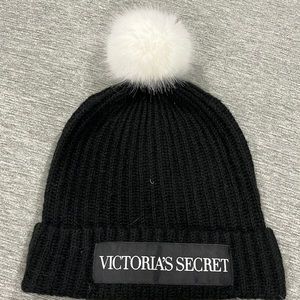 Used black Victoria’s Secret winter angel collection hat